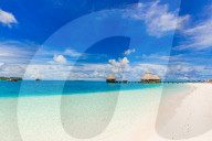 Beautiful scenery at Conrad Maldives Rangali Island.