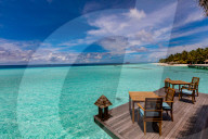 Beautiful scenery at Conrad Maldives Rangali Island.