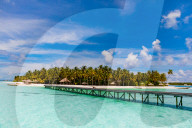 Beautiful scenery at Conrad Maldives Rangali Island.