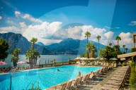 Scenic View from Castello di Rossino in Lake Como, Italy.