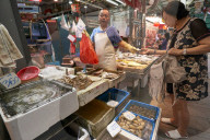 Wet fish and seafood shop, Hong Kong
