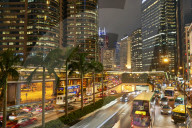 Rush hour traffic in Central, Hong Kong Island, Hong Kong