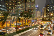 Rush hour traffic in Central, Hong Kong Island, Hong Kong