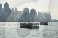Star Ferry crossing Victoria Harbour from Hong Kong Island to Kowloon, Hong Kong