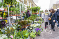 Columbia Road Flower Market, a very popular Sunday market between Hoxton and Bethnal Green in East London.