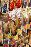 Traditional Arabic slippers for sale in a souk, Deira, Dubai, United Arab Emirates