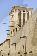 Restored traditional houses in Al Fahidi Historic Neighbourhood, Bur Dubai, Dubai, United Arab Emirates