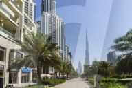 Burj Khalifa viewed from Business Bay, Dubai, United Arab Emirates