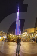 Burj Khalifa Light Show, Dubai Mall and Burj Khalifa Lake, Dubai, United Arab Emirates
