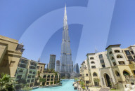 Burj Khalifa and Lake, Downtown, Dubai, United Arab Emirates