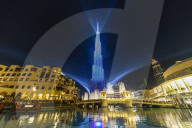 Burj Khalifa Light and Laser Show, Dubai Mall and Burj Khalifa Lake, Dubai, United Arab Emirates
