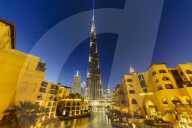 Burj Khalifa and Lake, Downtown, Dubai, United Arab Emirates