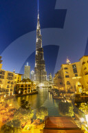 Burj Khalifa and Lake, Downtown, Dubai, United Arab Emirates