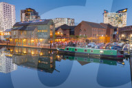 Gas Street Basin, Canal Old Line, Birmingham, England, United Kingdom, Europe