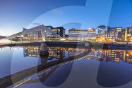 Tradeston Bridge, Squggily Bridge, International Financial Services District, Glasgow, Scotland, United Kingdom, Europe
