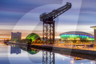 River Clyde, The Hydro, The Armadillo, Finnieston Crane, Glasgow, Scotland, United Kingdom, Europe