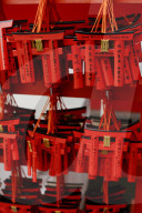 Small torii votive offerings, Fushimi Inari shrine, Kyoto, Japan.