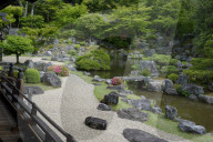 The rock garden of Sanpo-in temple, Kyoto.