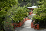 The Bentendo hall of Daigo-ji temple, one of the UNESCO world heritages of Kyoto.