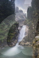 Bear Creek Falls waterfall, Glacier National Park of Canada, British Columbia