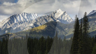 Selkirk Mountain Range in Autumn, Kootenay National Park, British Columbia, Canada