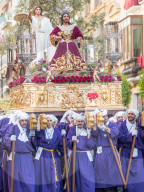 Antequera is known for traditional Semana Santa, or Holy Week, processions leading up to Easter. Antequera, Andalucia, Europe.