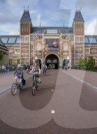 Rijksmuseum at the Museumplein, Amsterdam, North Holland, The Netherlands