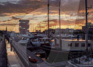 Bonapartedok at sunset, Antwerp, Belgium
