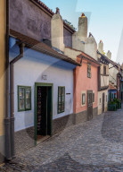 Golden Lane at Prague Castle, Prague, Bohemia Region, Czech Republic
