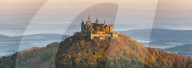 Hohenzollern castle in autumnal scenery at dawn. Hechingen, Baden-WÃ¼rttemberg, Germany.