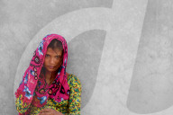 Woman in sari of Phewa Laka, Pokhara, Nepal