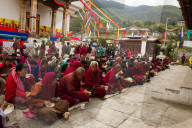 The Memorial Stupa and Buddhist devotees, Thimphu, Bhutan