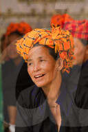 Pao tribe woman of Shan State, eastern Myanmar, the Shewedagon Temple complex, Yangon, Myanmar