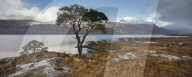 Stitched panaramic of Loch Maree and Slioch after a series of passing rain showers, Wester Ross, North West Higlands, Scotland