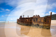 Maheno Shipwreck, Fraser Island, UNESCO World Heritage Site, Queensland, Australia.