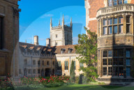 Pembroke College with the Pitt Building to the rear, Cambridge University, Cambridgeshire, England, UK.
