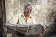 Portrait of an Indian man in Fort Kochi (Cochin), Kerala, India