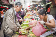 Wet Market in Chun Yeung Street, Hong Kong Island, Hong Kong, China