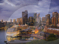 Sydney downtown skyline at dawn