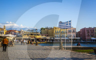 Venetian Harbour, Chania, Crete, Greek Islands, Greece, Europe