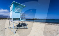Santa Barbara beach and Santa Barbara pier, California, United States of America, North America