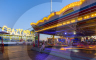 Brighton Palace Pier at dusk, East Sussex, England, United Kingdom, Europe