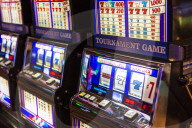 Gambling machines in Hotel and Casino, Las Vegas, Nevada, USA, North America