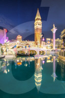 The Venetian Hotel and Casino at night, The Strip, Las Vegas Boulevard, Las Vegas, Nevada, USA, North America