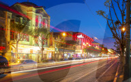 Jefferson Steet at night, Fishermans Wharf, San Francisco, California, United States of America, North America