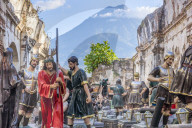 Floats for the Holy Week processions of the Company of Jesus in Antigua