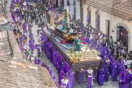 Procession at the fourth weekend of Lent 2017 in Antigua