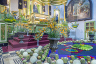 Vigil at the fourth weekend of Lent 2017 inside the church of the Escuela de Cristo in Antigua