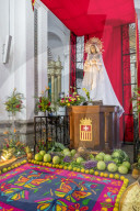 Vigil at Holy Thursday during the Holy Week 2017 inside the cathedral San Jose in Antigua