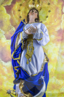Virgin Mary statue inside the cathedral La Merced in Antigua